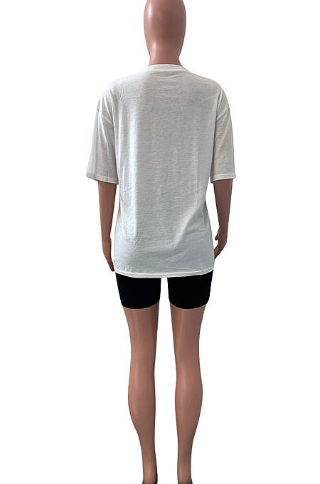 Offset Printing Short Sleeve Sport Casual Two-Pieces NK238