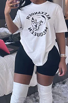 Offset Printing Short Sleeve Sport Casual Two-Pieces NK238