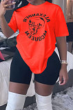Offset Printing Short Sleeve Sport Casual Two-Pieces NK238
