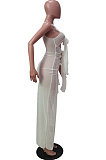 Sexy Hollow Out Perspective Bind Net Yarn Sleeveless Dress TRS1142