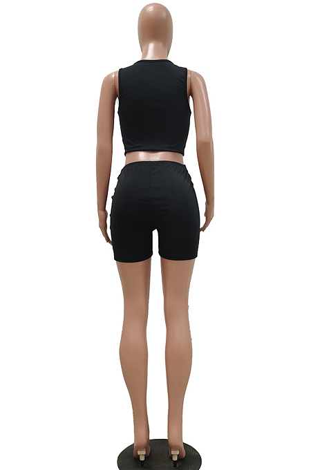 Euramerican Sexy Hole Bind Sports Shorts Sets TRS1132