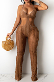 Euramerican Bud Silk Sexy Boob Tube Top Sling Jumpsuit TRS1136