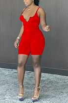 Slip sleeveless button sport two piece short sets BS1264