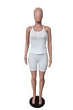 Slip sleeveless button sport two piece short sets BS1264