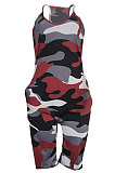 Fashion Sexy Women Casual Camo Romper Shorts AMN8002