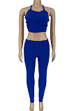 Euramerican Bind Hang A Neck Backless Casual Two-Piece CYY8096