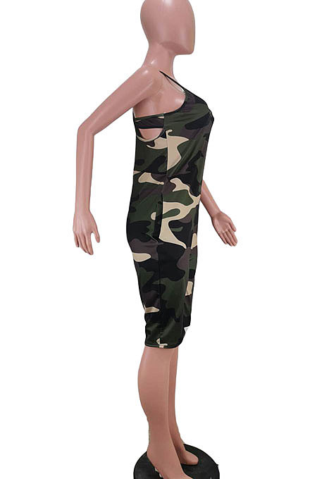 Fashion Sexy Women Casual Camo Romper Shorts AMN8002