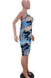 Fashion Sexy Women Casual Camo Romper Shorts AMN8002