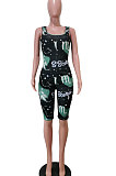 Euramerican Women Star Printing Romper Shorts AMN8003