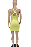 Women Pure Color Plaid Printing Mini Dress AFM2012