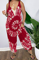 Women Positioning Printing Loose Trendy Casual Jumpersuit AMN8008