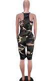 Fashion Sexy Women Casual Camo Romper Shorts AMN8002