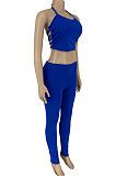 Euramerican Bind Hang A Neck Backless Casual Two-Piece CYY8096