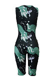 Euramerican Women Star Printing Romper Shorts AMN8003