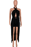 Euramerican Bind Backless Conjoined Cape Two-Piece CYY001