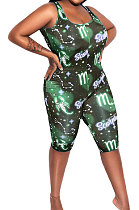 Euramerican Women Star Printing Romper Shorts AMN8003