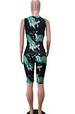 Euramerican Women Star Printing Romper Shorts AMN8003