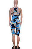 Fashion Sexy Women Casual Camo Romper Shorts AMN8002