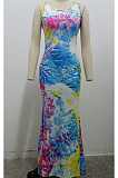 Euramerican Fashion Tie Dye Print Long Dress SMR10075