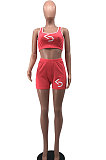 Trendy Sexy Sport Printing Vest Shorts Sets MQX2325