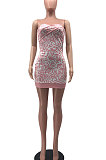 Sexy Club Fashion Printing Bandeau Bra Package Buttocks Mini Dress MQX2322