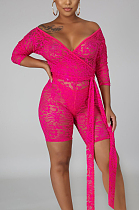 Sexy Fashion Stretch Lace V Neck Jumpsuits SMR10098