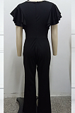 Fashion Casual V Neck Pure Color Sumpsuit SMR10039