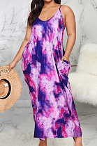 Fashion Summer Casual V Neck Loose Sling Dress SMR10152