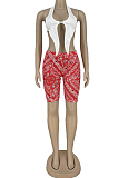 Sexy Backless Hang A Neck Vest Shorts Tw-Piece HY5215