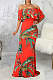 Fashion Sexy Digital Print One Word Led Boob Tube Top Dress SMR10147 