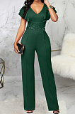 Fashion Casual V Neck Pure Color Sumpsuit SMR10039