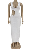 Euramerican Sexy V Neck Hole Vest Dress HY5219