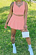 Fashion Casual Sexy Pure Color Dew Waist U Neck Cultivate One's Morality Vest Trouser Skirt Two-Pieces SM9173