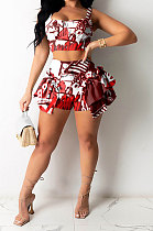 Fashion Women Vest Agaric Edge Shorts Sets GHH022