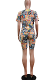 Fashion Round Neck Irregularity Print Sets WY6792