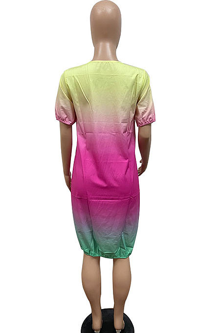 Women Gradual Change Puff Ball Skirt Mini Dress GHH031