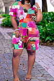 Printing Trendy Casual Short Sleeve Romper Shorts GHH021