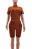 Fashion Sport Short Sleeve Shorts Two-Piece TK6175