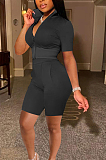 Fashion Sport Short Sleeve Shorts Two-Piece TK6175