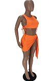 Summer Fashion Vest Lashing Sexy Package Buttocks Two-Piece WJ5213