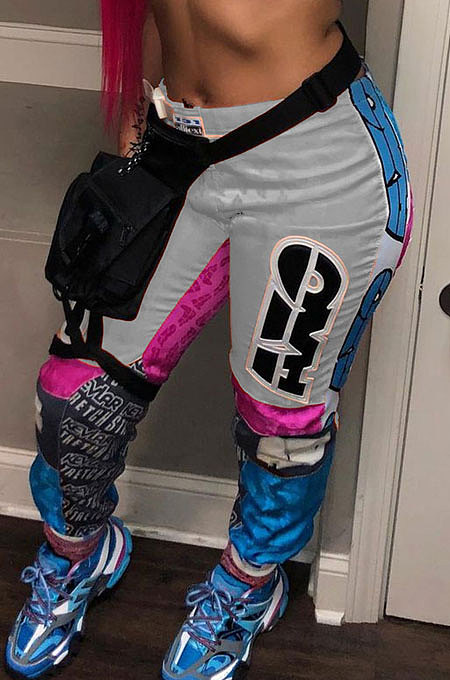 Trendy Casual Positioning Printing Pants MDF5200
