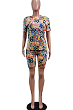 Fashion Round Neck Irregularity Print Sets WY6792