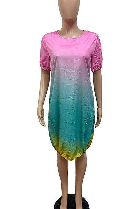 Women Gradual Change Puff Ball Skirt Mini Dress GHH031