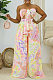Euramerican Fashion Chest Wrap Top Loose Pant Sets X9142