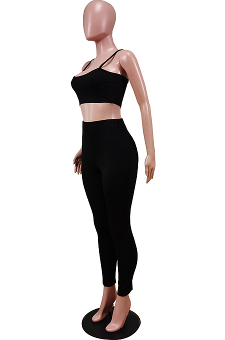 Casual Sling Vest Top Ling Pants Two-Piece WY6790