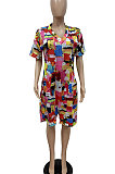 Printing Trendy Casual Short Sleeve Romper Shorts GHH021