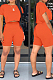 Euramerican Round Neck Short Sleeve Pochet Shorts Two-Piece WY6780