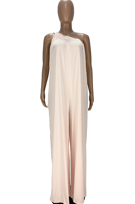 Fashion Loose Inclined Shoulder Casual Jumpsuits YT3273 
