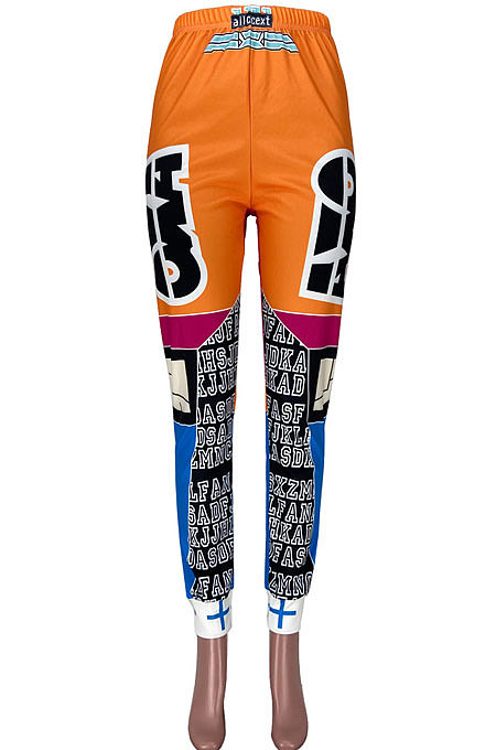 Trendy Casual Positioning Printing Pants MDF5200