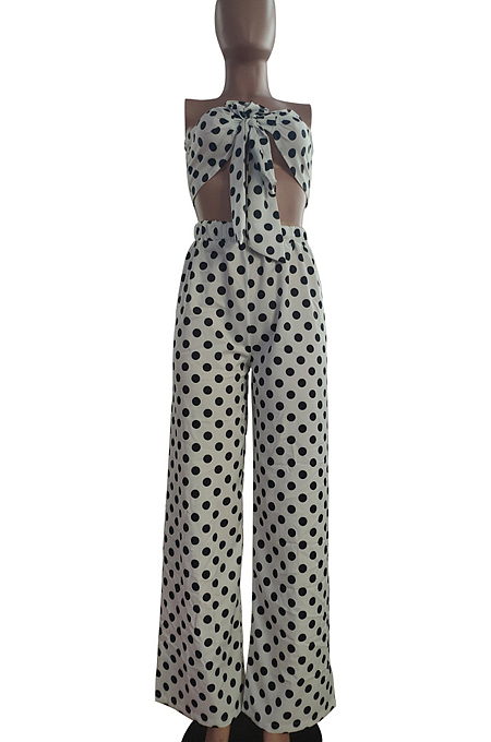 Euramerican Fashion Chest Wrap Top Loose Pant Sets X9142